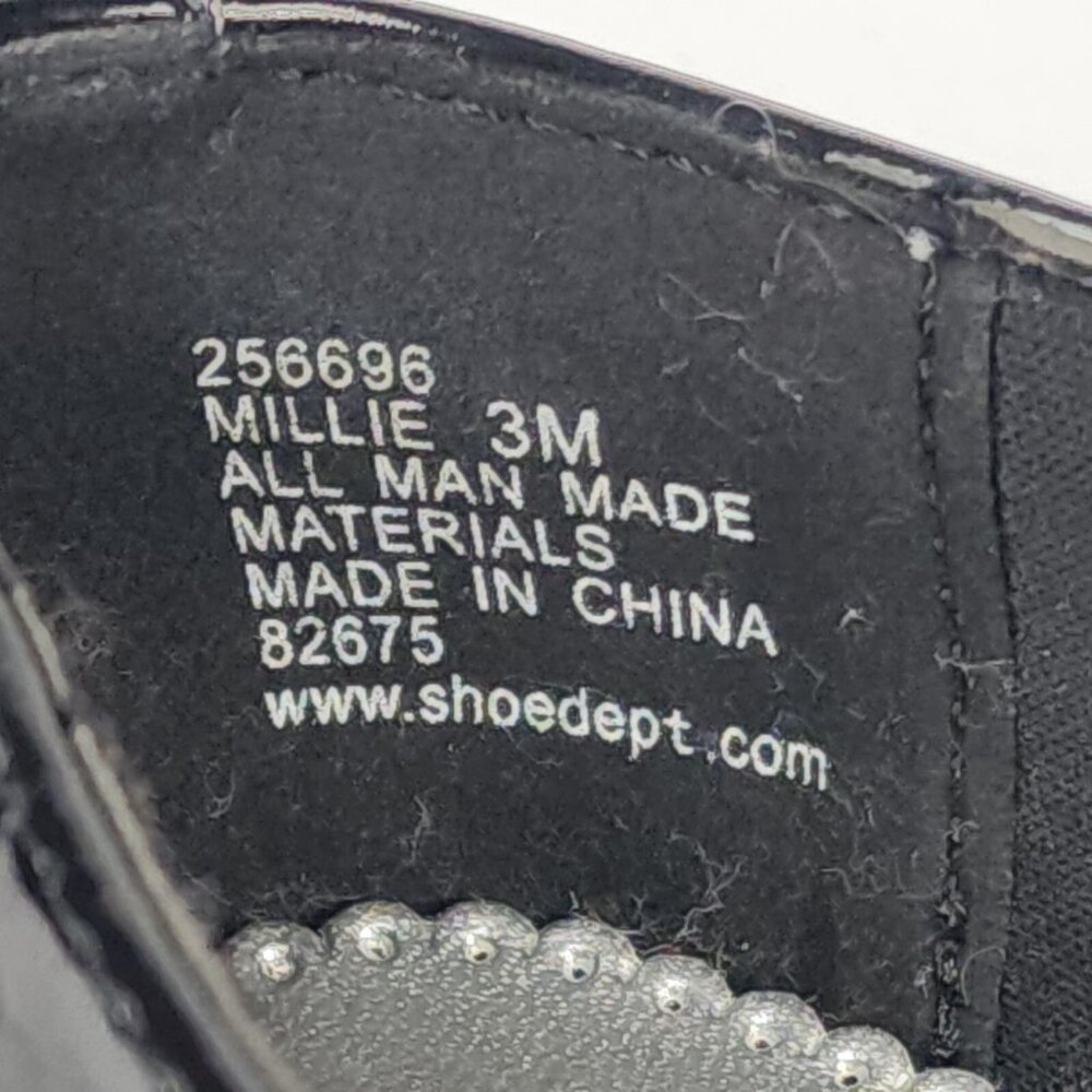 Rachel Shoes Girls 3M Black "Patent Leather Look" Rhinestone Hook‎ Loop Closure - Picture 7 of 15